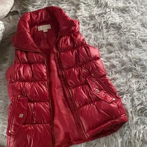 SOLD - Red Puffer Michael Kors Small Winter Vest